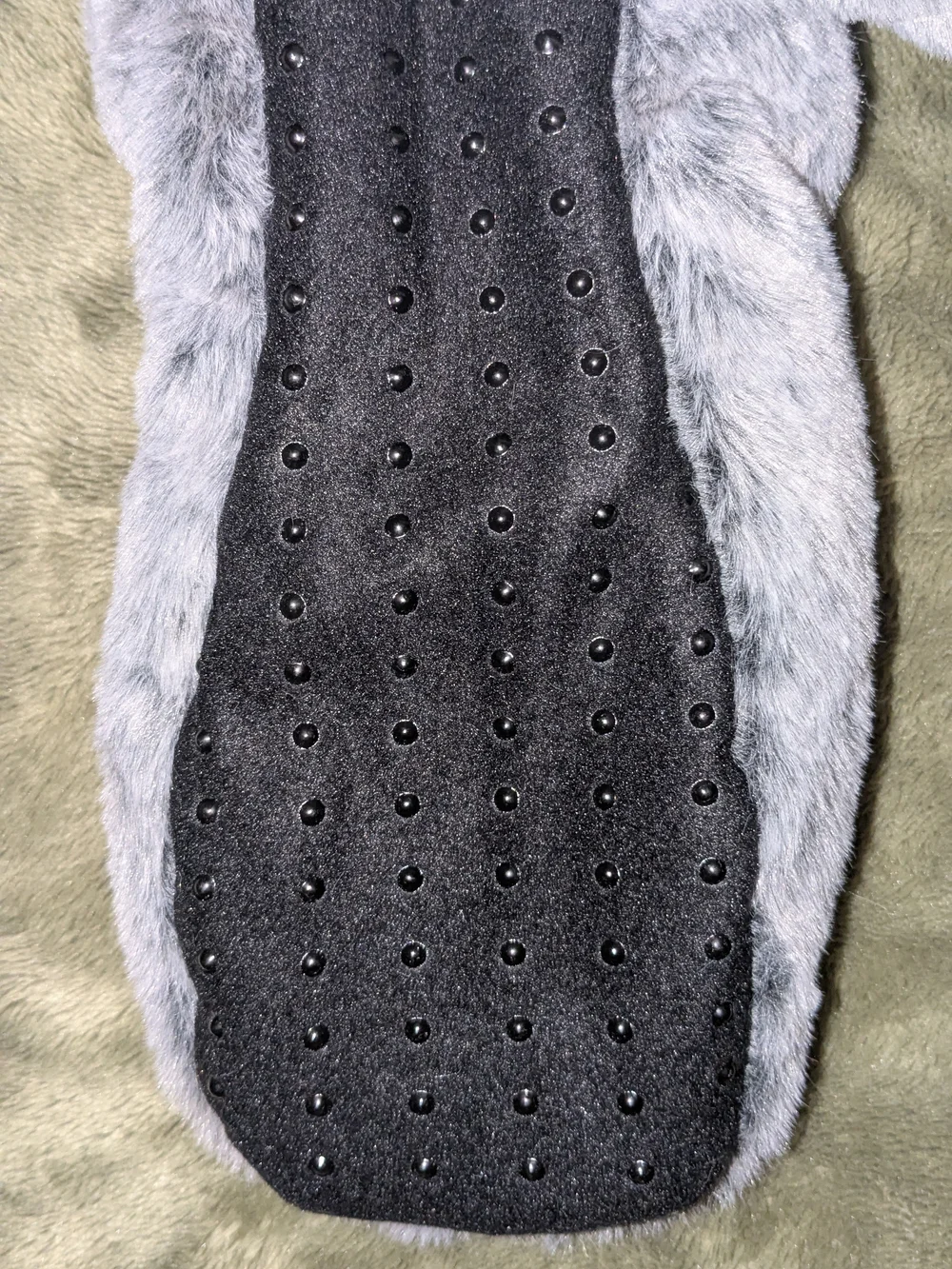 Auden Faux Fur Lined Slipper Socks - Gray & White